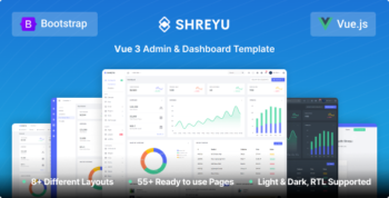 Shreyu - Vue 3 Admin & Dashboard Template