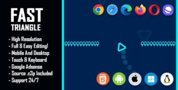 Fast Triangle - HTML5 Game (Construct 3 / c3p)