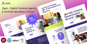 Zgen - Digital Creative Agency & Portfolio WordPress Theme