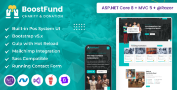 BoostFund - Crowdfunding & Charity ASP.NET Core & MVC Bootstrap Template