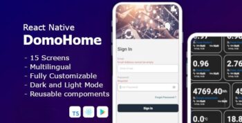 DomoHome : Smart Home Management React Native App UI