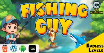 Fishing Guy HTML5 Construct 3 Game