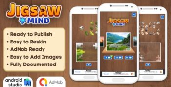 Jigsaw Mind - Jigsaw Puzzle Game Android Studio Project with AdMob Ads + Ready to Publish