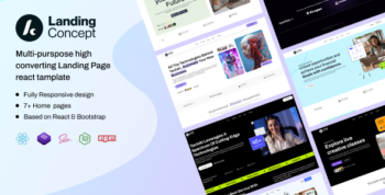 LandingConcept - Creative Landing Page Reactjs Templates