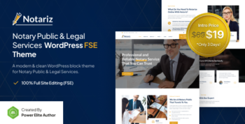 Notariz – Notary Public & Legal Services FSE WordPress Theme