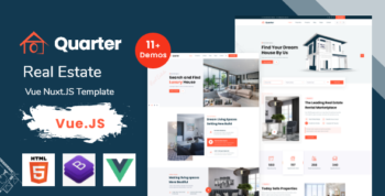 Quarter - Real Estate Vue Nuxt Js Template
