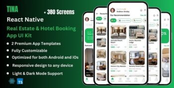 Tina - Hotel Booking & Real Estate React Native CLI App Ui Kit