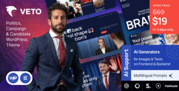 Veto - Politics, Campaign & Candidate WordPress Theme